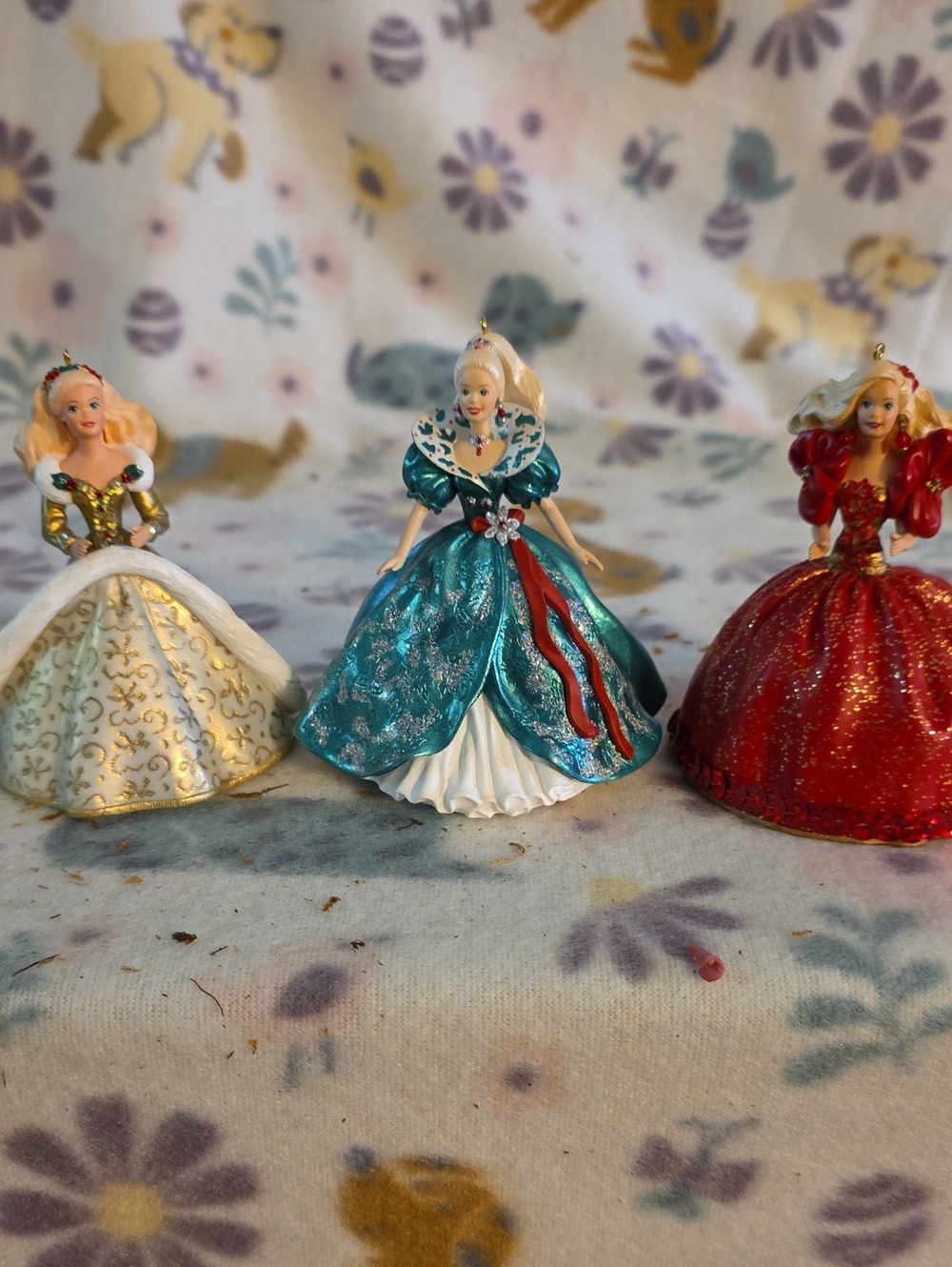 Hallmark Keepsake Holiday Barbie Christmas tree ornaments from the 1990's